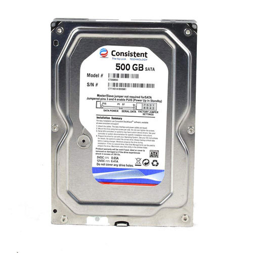 CONSISTENT 500GB HDD